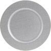 Třpytivý dekorační talíř stříbrná, pr. 33 cm
