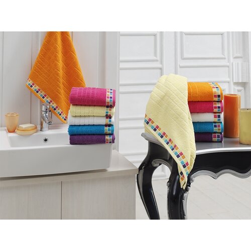 Ręcznik Mozaik pomarańczowy, 50 x 90 cm