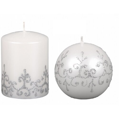 Świeczka świąteczna Tiffany walec, biały