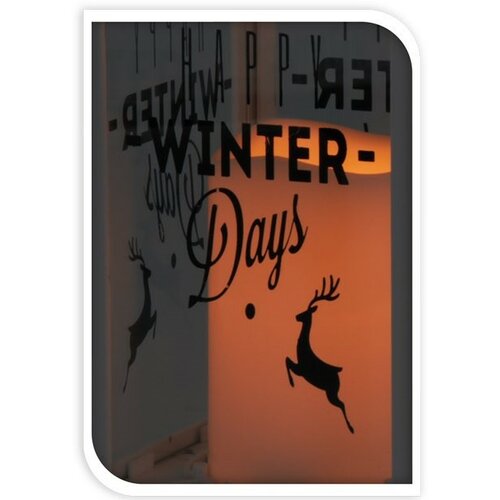 Vánoční lucerna Winter Days bílá, 28,5 cm