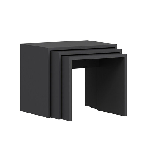 Ablagetisch Alya Anthracite, 3 Stück