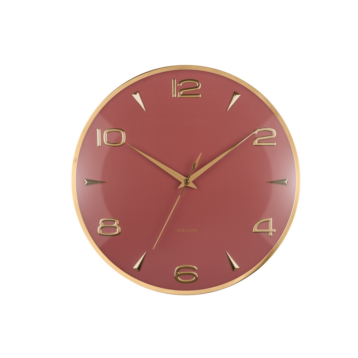 Dizajnové nástenné hodiny Karlsson 6017RD červené,priemer 40 cm
