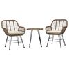 Autronic Zestaw ogrodowy 1+2, metal, polirattan,naturalny, AZ-F1208 NAT