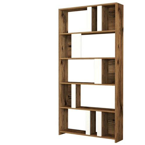 Lima White and Walnut könyvespolc