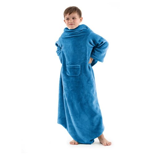 Decoking odeja z rokavi Lazy Kids indigo, 90 x 105cm
