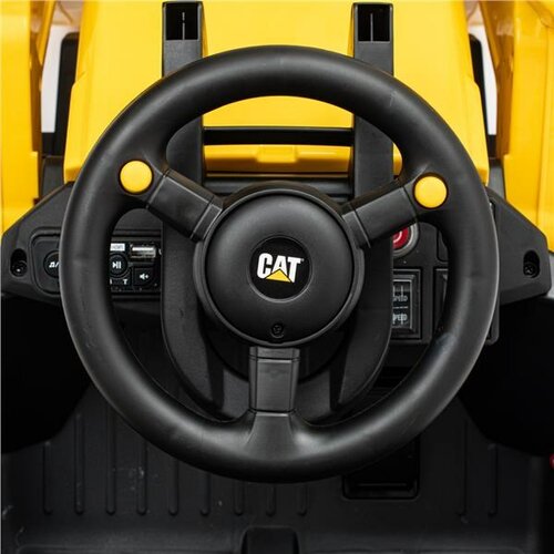Baby Mix Traktor elektryczny dla dzieci CAT, żółty