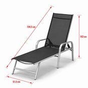 Avenberg Polohovateľné relaxačné kreslo Margarita,čierna/strieborná