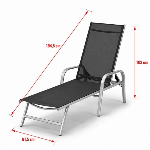 Avenberg Polohovateľné relaxačné kreslo Margarita,čierna/strieborná