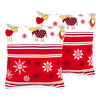 4home Weihnachtlicher Kissenbezug Rentier