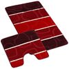 Bellatex Badteppich-Set Avangard  Herz Rot, 60 x 100 cm, 60 x 50 cm