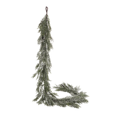 Vianočná girlanda Tuja, 180 cm, srienistá