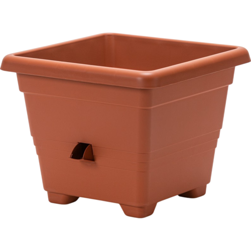 Plastia Pflanzgefäß zur Selbstbewässerung  Bergamotte Terracotta, 35 x 35 cm
