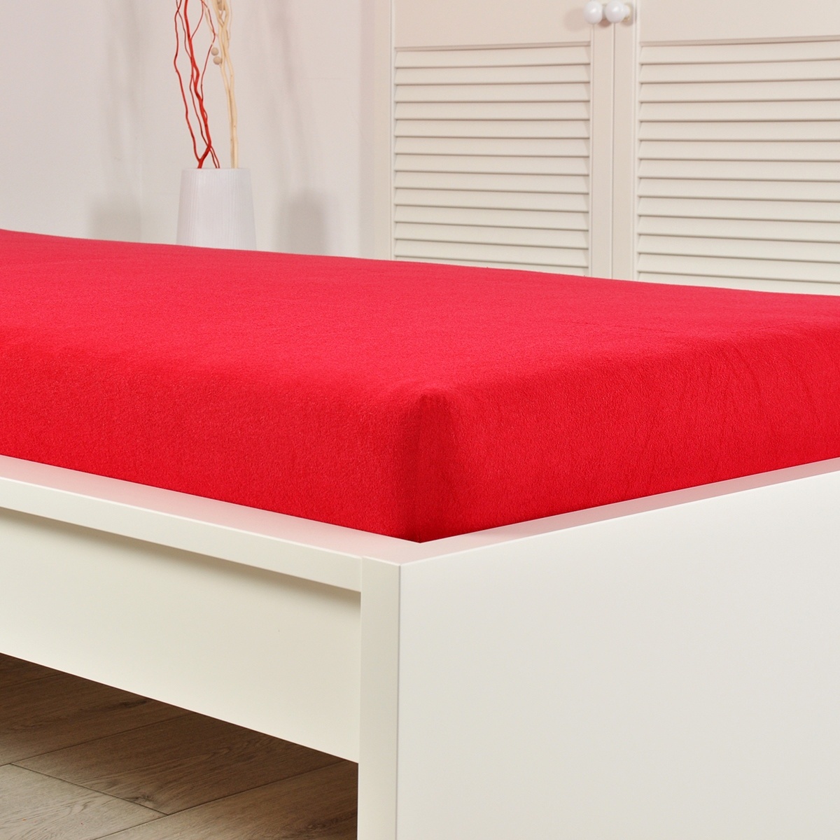 4Home froté prostěradlo Ideál červená, 90 x 200 cm