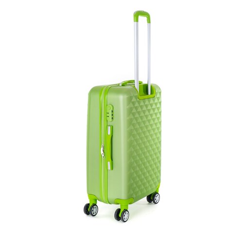 Pretty UP Cestovní skořepinový kufr ABS21 M, zelená