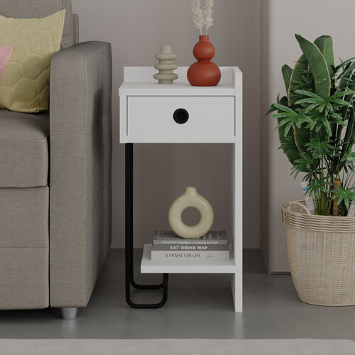 Nachttisch Sirius Right White