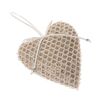 Serce tekstylne wiszące, brązowy, 9 x 10 cm