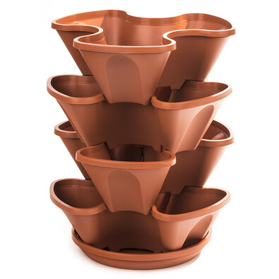 4-részes felakasztható virágpiramis – terracotta
