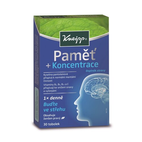 Kneipp étrend-kiegészítő Memória és koncentráció,30 tabletta.