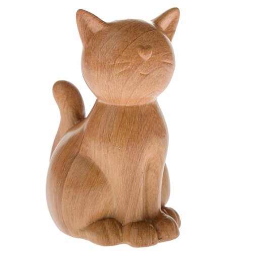 Pisică din ceramică Beckie maro, 9,3 x 13 cm