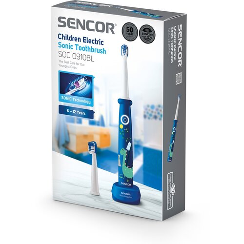Sencor SOC 0910BL detská zubná kefka, modrá