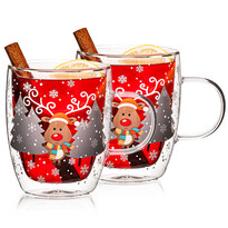 4Home Szklanka termiczna Mug Reindeer Hot&Cool 270 ml, 2 szt.