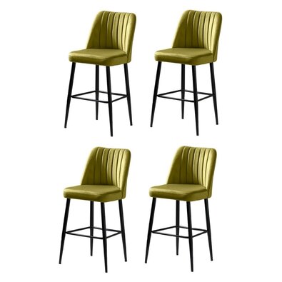 Set de scaune de bar Vento Green and Black, 4 buc.