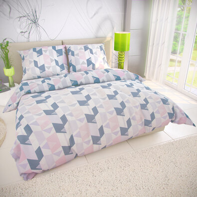 Kvalitex Lenjerie de pat din bumbac Alexa gri deschis, 140 x 200 cm, 70 x 90 cm