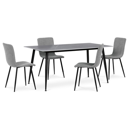 Esstisch 160 x 90 cm, grauer Marmor