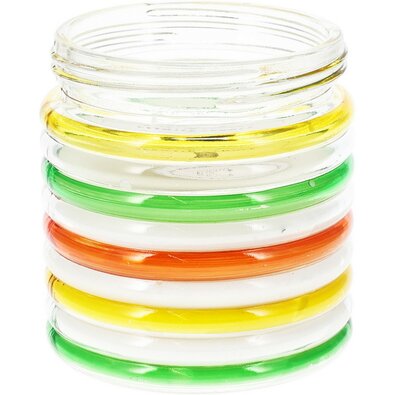 Repelentná sviečka Citronella Stripes, 780 g, 11 v 12 cm, zelená