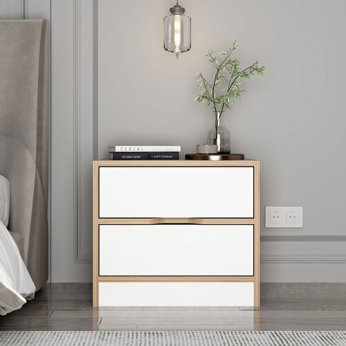 Noční stolek Elina Walnut White