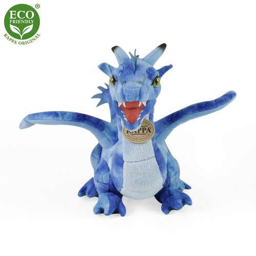 Rappa Plyšový drak modrý, 40 cm  ECO-FRIENDLY