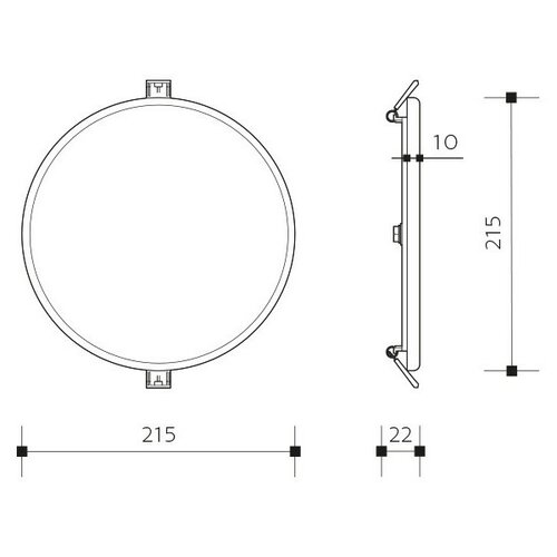 Panlux Přisazené LED svítidlo Downlight Round, pr. 21,5 cm, 24 W, IP66