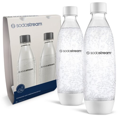 Sodastream Steklenica Fuse White 2x 1 l, primerna za pomivanje v pomivalnem stroju