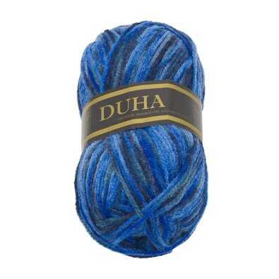 Garn DUHA hellblau, dunkelblau , 50 g / 150 m