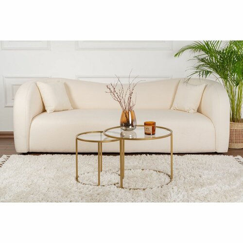Couchtisch-Set Aurum Gold 60 cm, 2 Stück