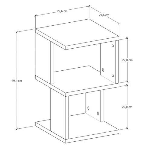 Noptieră Salvia Walnut