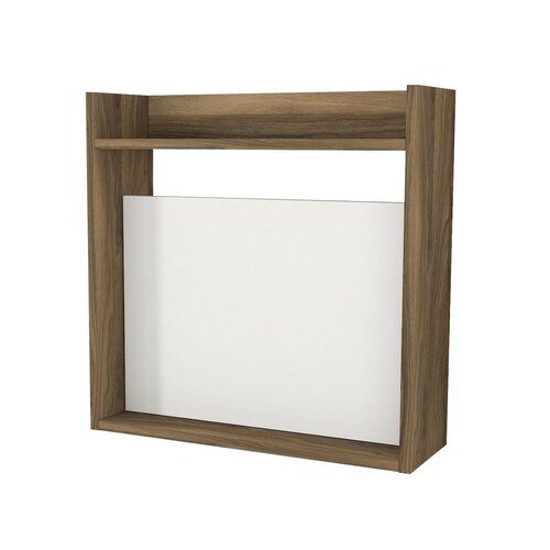 Birou Laptop White and Walnut