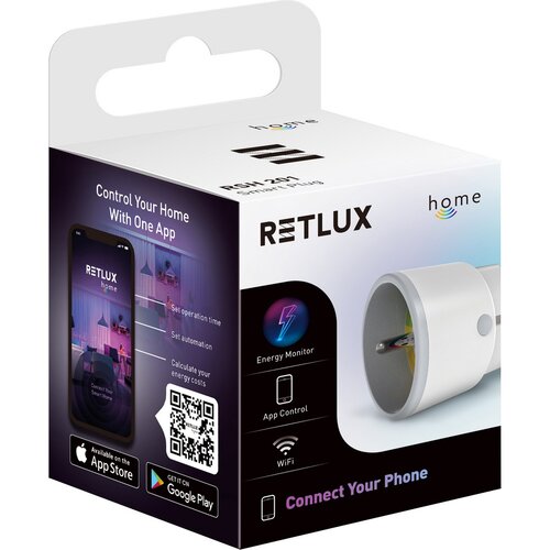 Retlux RSH 201 Inteligentná zásuvka s Wi-Fi a Bluetooth pripojením