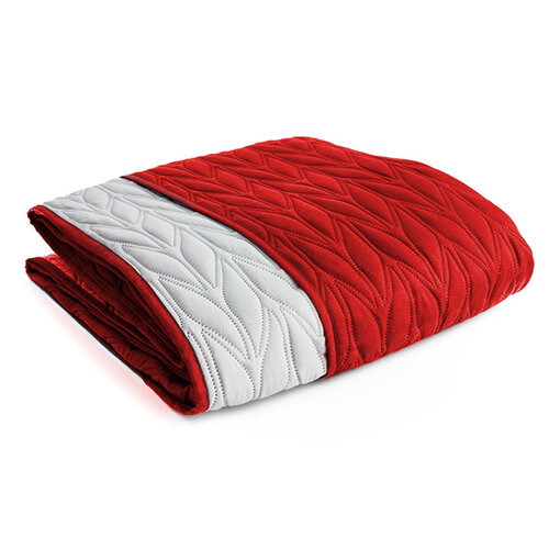 Domarex Obustronna narzuta na łóżko Canti czerwony/szary, 220 x 240 cm