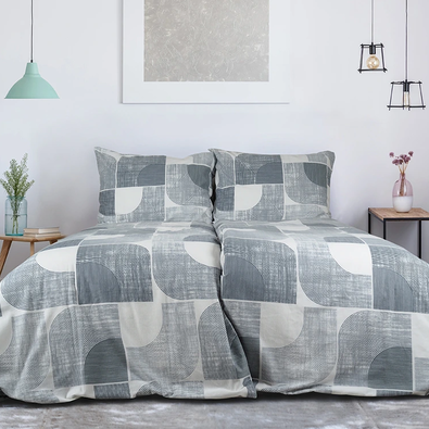B.E.S. Petrovice Nordic Grey flanel ágyneműhuzat, 140 x 200 cm, 70 x 90 cm