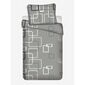 Lenjerie de pat de bumbacJerry Fabrics Pătrate gri, 140 x 200 cm, 70 x 90 cm