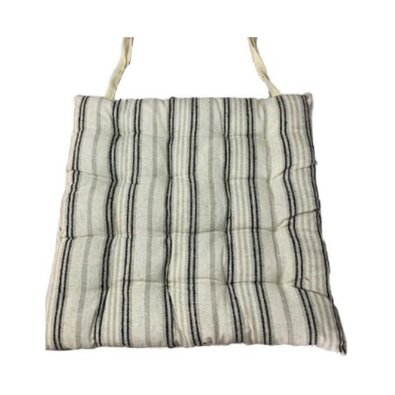 Siedzisko pikowane Paski szary, 40 x 40 cm