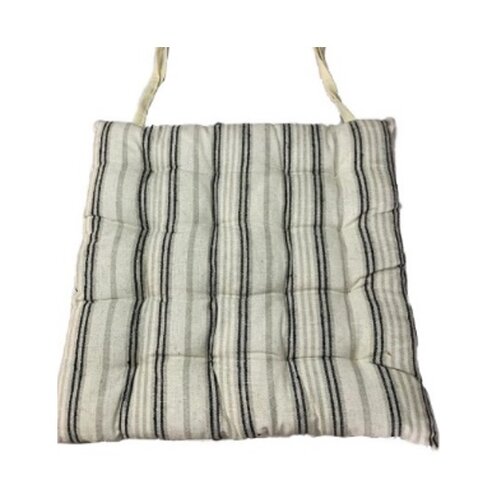 Siedzisko pikowane Paski szary, 40 x 40 cm