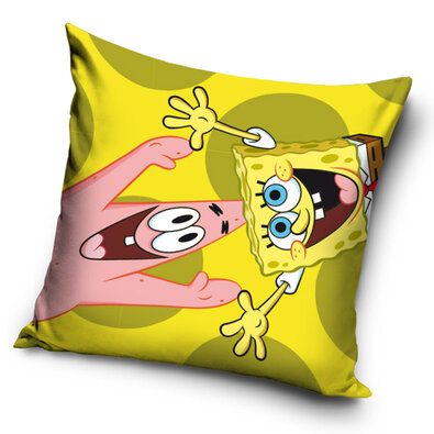 Poszewka na poduszkę Sponge Bob i Patryk, 40 x 40 cm