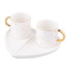 Set 2 cești cu farfurioare Altom Heart, 120 ml