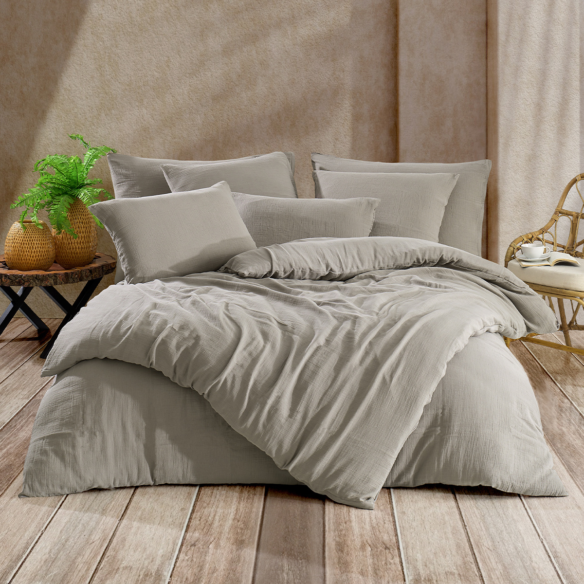 4Home Mušelínové povlečení Beige, 140 x 200 cm, 70 x 90 cm - thumb (5)