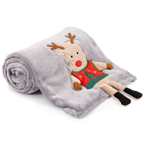 4Home Świąteczny koc Xmas Reindeer, 150 x 200 cm