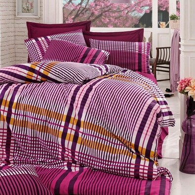 Homeville Pościel bawełniana Emma, 220 x 200 cm, 2x 70 x 90 cm, 2x 50 x 70 cm