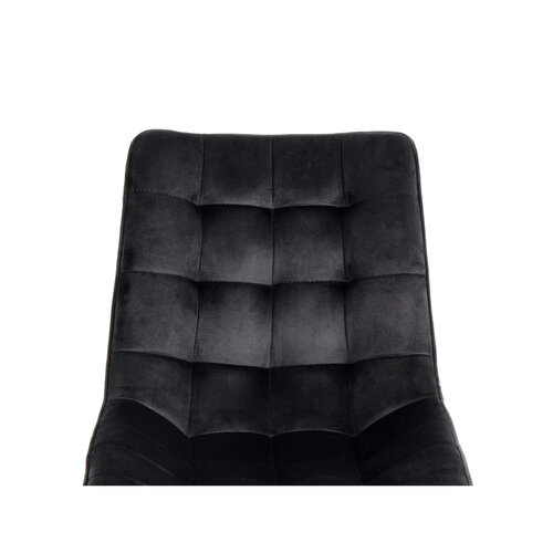 Jedálenské stoličky VELVET, čierne, 4 ks