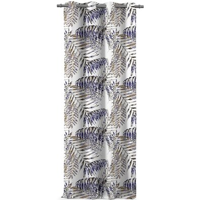 Restilo Záves Blackout Palm Leaves modrá, 140 x 245 cm